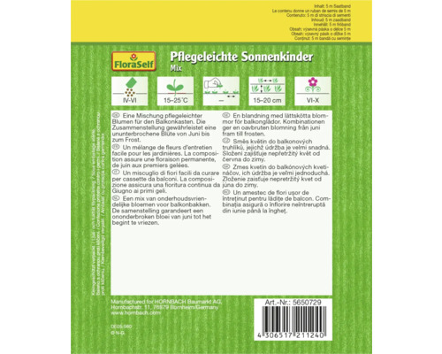 FloraSelf Pflegeleichte Sonnenkinder Mix Samenband