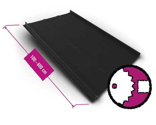 Trapezblech mit einer Länge von 100 bis 600 cm