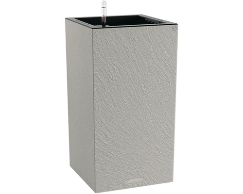 Blumensäule Lechuza CANTO Slatestone Kunststoff 30 x 30 x 56,8 cm grau Rechteckiger Pflanzkübel mit Bewässerungssystem