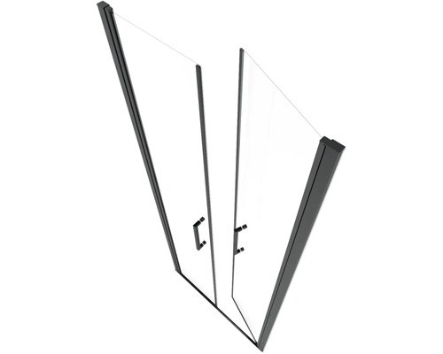 Duschtür mit zwei Türen und Griffen