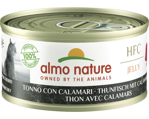 Katzenfutter nass almo nature HFC Jelly Thunfisch Calamaris 70 g