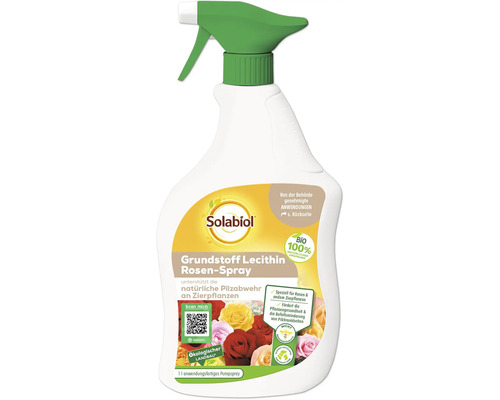 Grundstoff Lecithin Solabiol Rosen-Spray Pflanzenstärkung Spray 1 l anwendungsfertiges Pumpspray natürliche Pilzabwehr, für den ökologischen Anbau geeignet