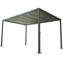 Pergola mit Stoffdach als Sonnenschutz für den Garten