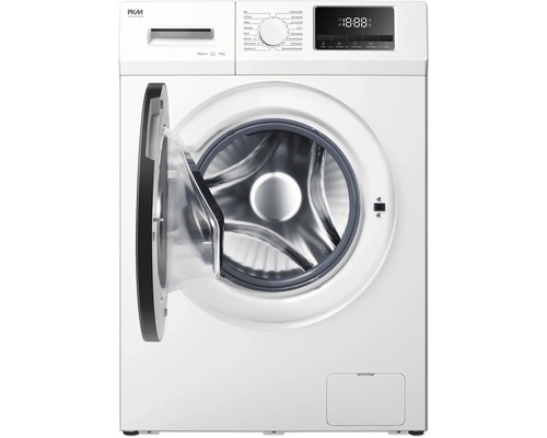 PKM Waschmaschine mit offener Tür und digitaler Anzeige