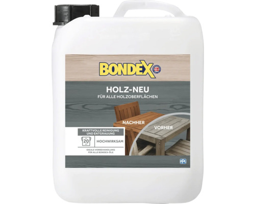 BONDEX Holz Neu Holzentgrauer Holzreiniger farblos 2,5 l