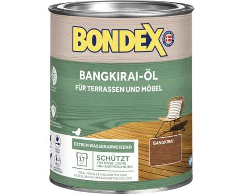 Bondex Bangkirai Öl für Terrassen und Möbel in einer Dose
