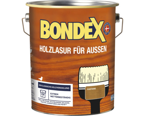 Holzlasur für Außen von Bondex im Metalleimer