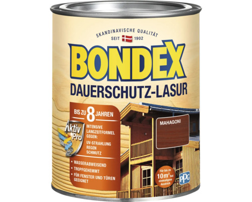 Bondex Dauerschutz-Lasur Mahagoni im Farbdose