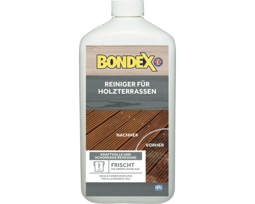 Bondex Reiniger für Holzterrassen in einer Kunststoffflasche