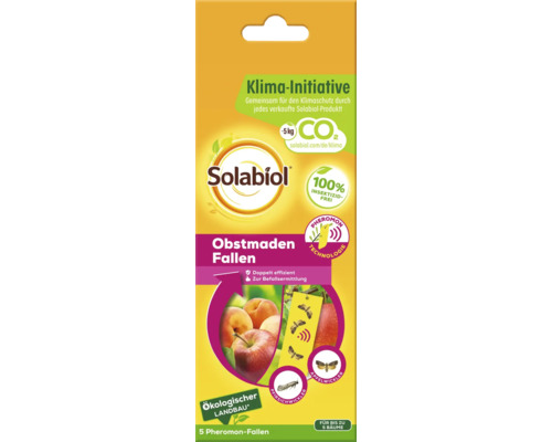Solabiol Obstmadenfallenpackung mit dem Hinweis insektizidfrei
