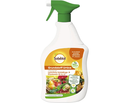 Grundstoff Urtica Solabiol Pflanzenstärkung 1 L Anwendungsfertiges Pumpspray für bis zu 15 m² Grundstoff Urtica Solabiol Pflanzenstärkung 1 L Anwendungsfertiges Pumpspray für bis zu 15 m²
