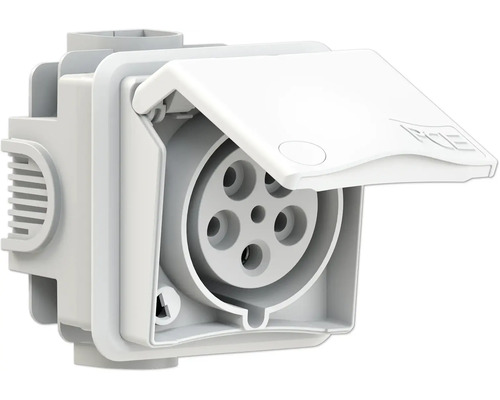 Steckdose mit Klappdeckel