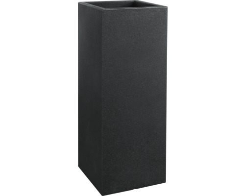 Pflanzvase geli Kubus Säule Kunststoff 30 x 30 x 80 cm anthrazit Hoher, eckiger Pflanzkübel