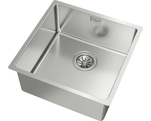 Spülbecken aus Edelstahl mit Ablaufgarnitur