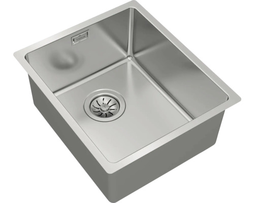 Spülbecken aus Edelstahl mit Ablaufgarnitur