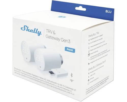 Shelly TRV und Gateway Gen3 Packung