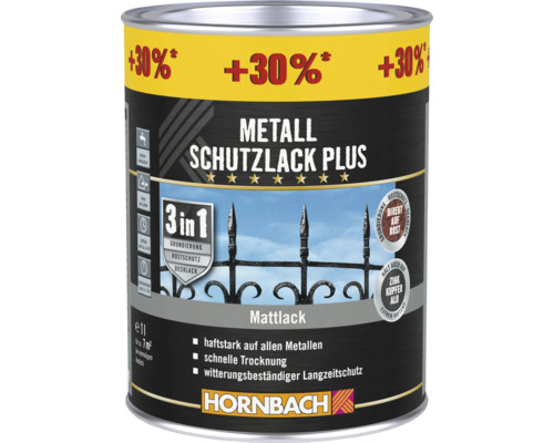 HORNBACH Metallschutzlack Plus matt anthrazit 1 l