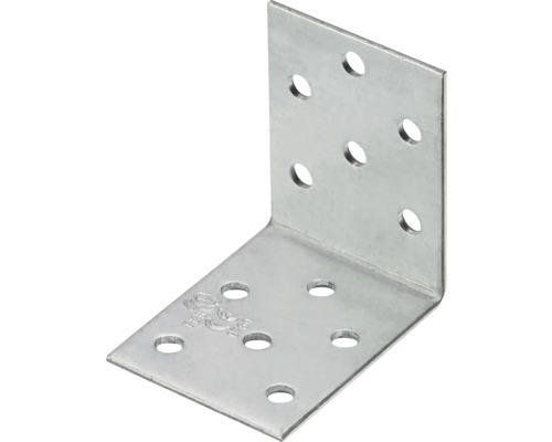Lochplattenwinkel BB Stanz 40x40x25 mm sendzimirverzinkt 1 Stück Winkelverbinder mit Löchern aus Metall