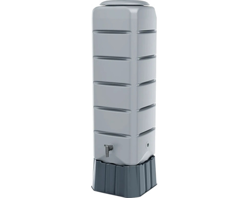 Regentonne Regenwassertank Waterform Tenso 120 l lichtgrau Regentonne mit Sockel und Wasserhahn
