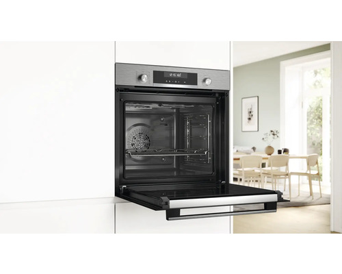 Backofen-Set Bosch mit Induktions Glaskeramik-Kochfeld HBD675CS62 Nutzvolumen 71 l