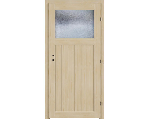 Holztür mit Glaseinsatz