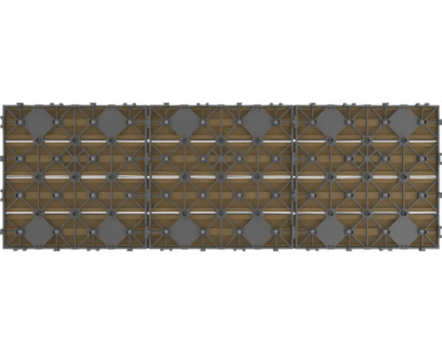 Verbundfliesen mit Holzoptik und Kunststoffunterkonstruktion