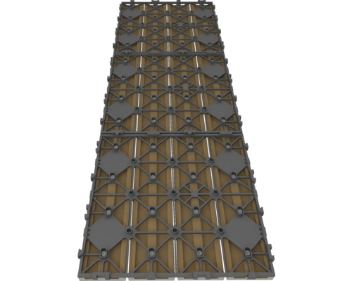 Terrassendiele aus Holz mit Kunststoffunterkonstruktion