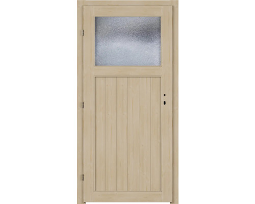 Holztür mit Glaseinsatz
