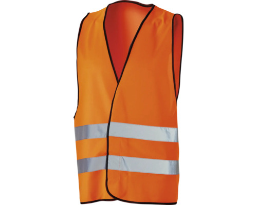 Warnweste neonorange Universalgröße Orangefarbene Warnweste mit Reflexstreifen