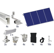 Montageset für 4 PV-Module (4x1) auf Schrägdach/Ziegeldach inkl. 4x Montageschiene 2400 mm-thumb-0