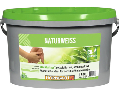 HORNBACH Naturweiß tropf- und spritzgehemmt konservierungsmittelfrei weiß 5 l HORNBACH Naturweiß tropf- und spritzgehemmt konservierungsmittelfrei weiß 5 l
