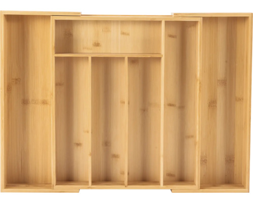 Bambus Schubladeneinsatz mit variablen Fächern für Küchenutensilien