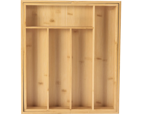 Besteckkasten aus Bambus mit mehreren Fächern