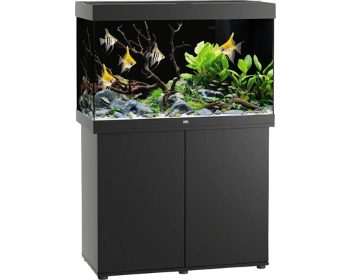 Aquariumkombination JUWEL Rio 290 SBX mit LED-Beleuchtung, Heizer, Filter und Unterschrank schwarz, ca. 101 x 51 x 146 cm, ca. 290 L