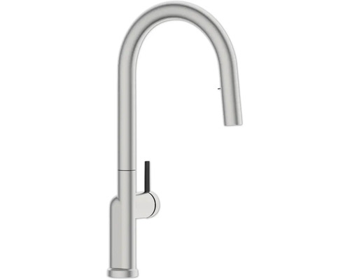 Küchenarmatur aus Metall mit hohem Auslauf