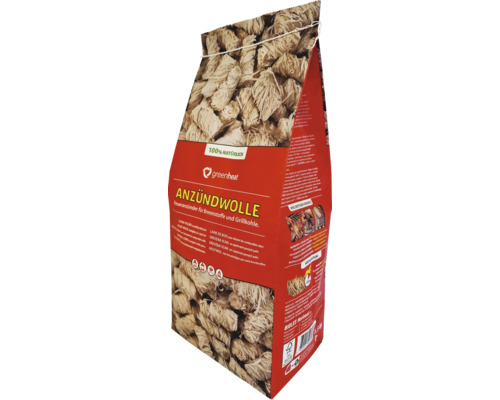 Anzünder Bioles Anzündwolle 1,5 kg für Brennstoffe und Grillkohle Anzündwolle im Beutel für Brennstoffe und Grillkohle