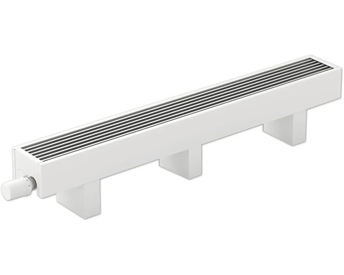 Licon Heat Standkonvektor KORALINE Optimal LKO H 330 x L 3000 x T 80 mm weiß Weißer Rippenrohrheizkörper mit Thermostatventil