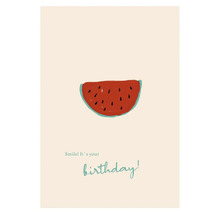 Geburtstagskarte mit Wassermelonen Motiv
