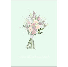 Grußkarte Happy Days Herzlichen Glückwunsch Blumenstrauß 12,5x17,5 cm