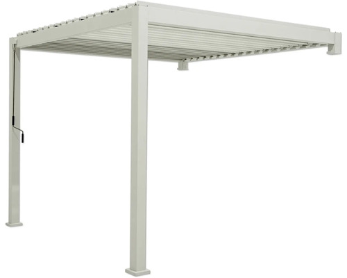Freistehende Pergola mit Lamellendach zur Terrassenbeschattung