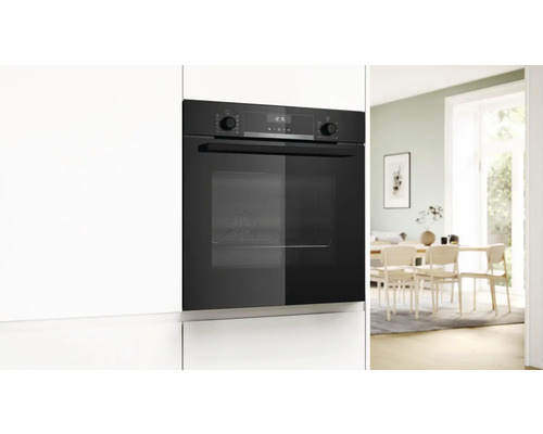 Backofen-Set Bosch mit Glaskeramikkochfeld mit Edelstahlrahmen HBD632LS81 Nutzvolumen 71 l