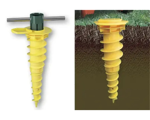 Erdanker mit Gewinde zum Einschrauben in den Boden