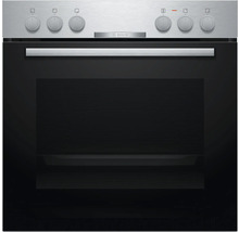 Bosch Backofen mit Bedienknebeln und schwarzer Glasfront