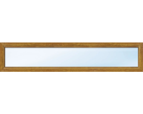 ARON Basic+ Kunststofffenster Festelement 120x45 cm Golden Oak DIN Rechts (Förderfähig)