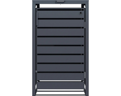 Mülltonnenbox mit Lamellenstruktur