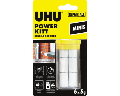 UHU Klebstoff-Knetmasse Powerkitt Minis 6 x 5 g