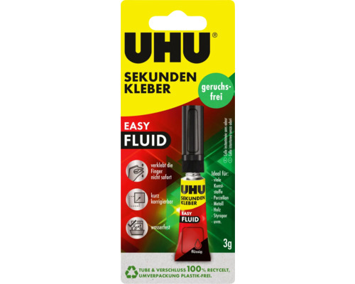UHU Sekundenkleber Easy Fluid, geruchsfrei