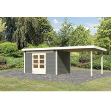Gartenhaus mit Anbau im Garten