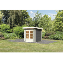 Gartenschuppen mit Doppeltür auf Rasenfläche