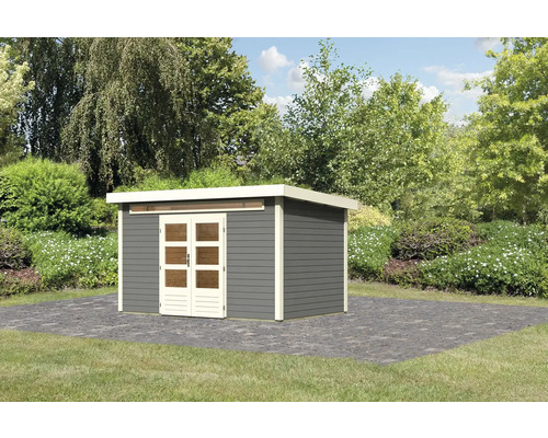 Gartenhaus Karibu Skandi 7 396 x 273 cm terragrau